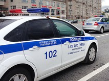 Автомобиль ДПС ГИБДД на спецтрассе