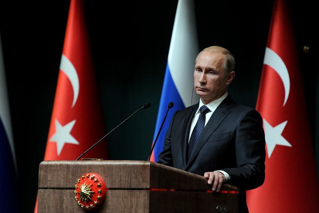Президент России Владимир Путин на пресс-конференции в Турции Президент России Владимир Путин на пресс-конференции в Турции