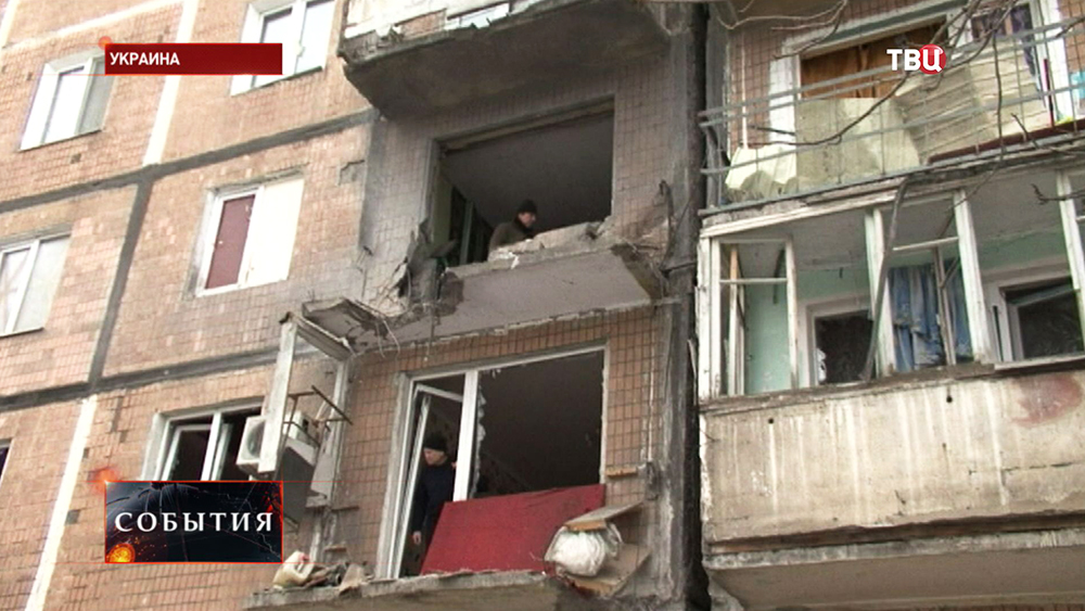 Последствия обстрела в Донецкой области