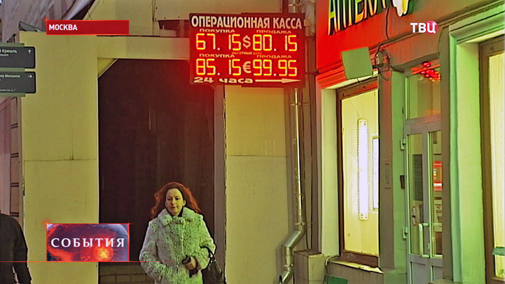 Курс валют в обменном пункте