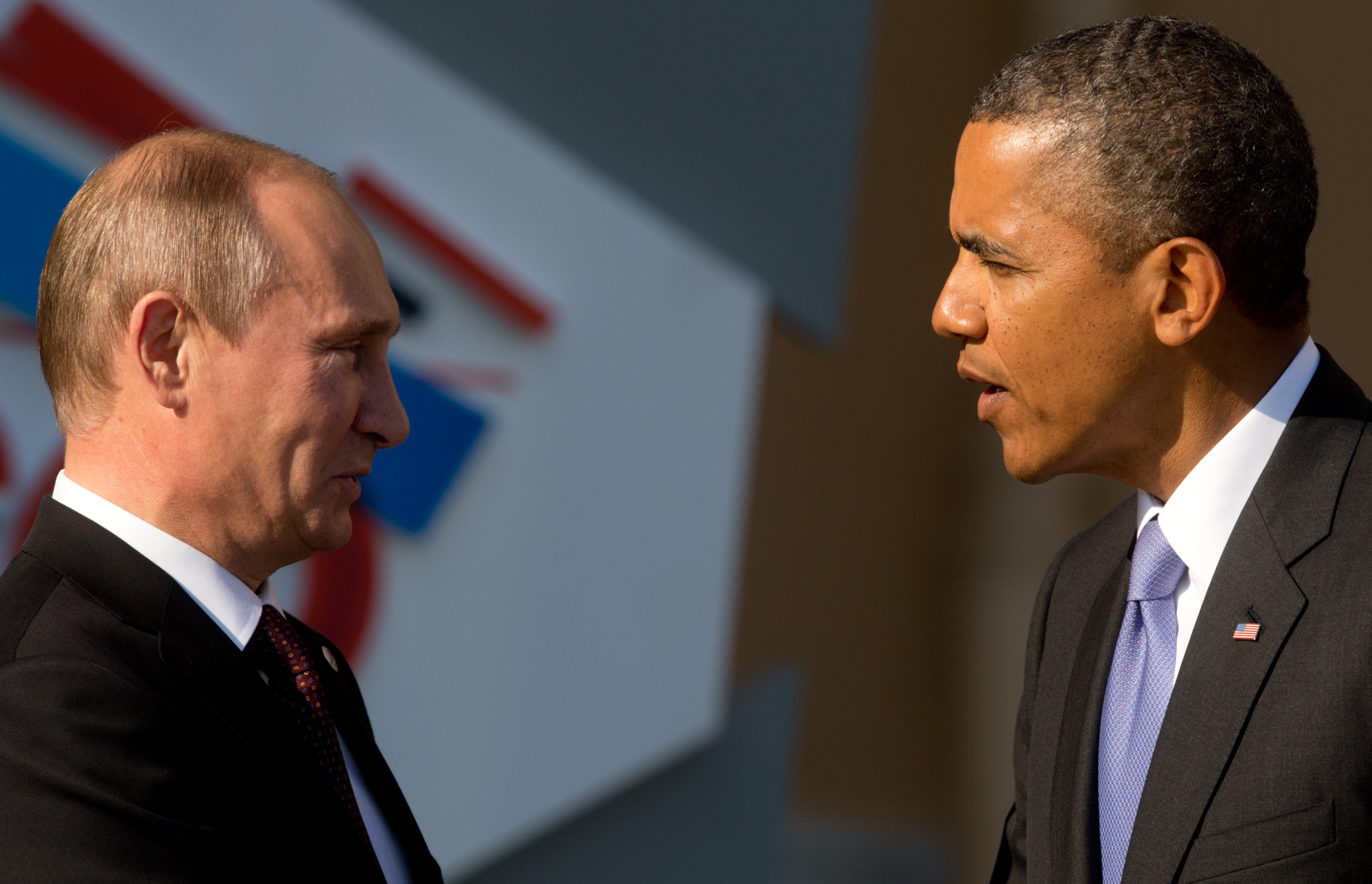 Президент России Владимир Путин и президент США Барак Обама