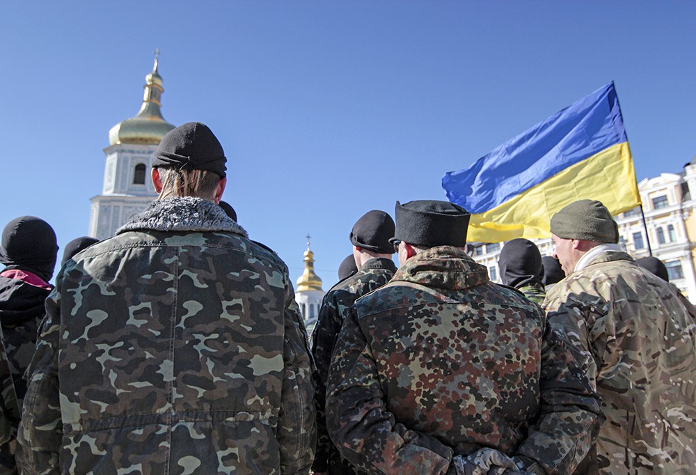 Бойцы украинского добровольческого батальона