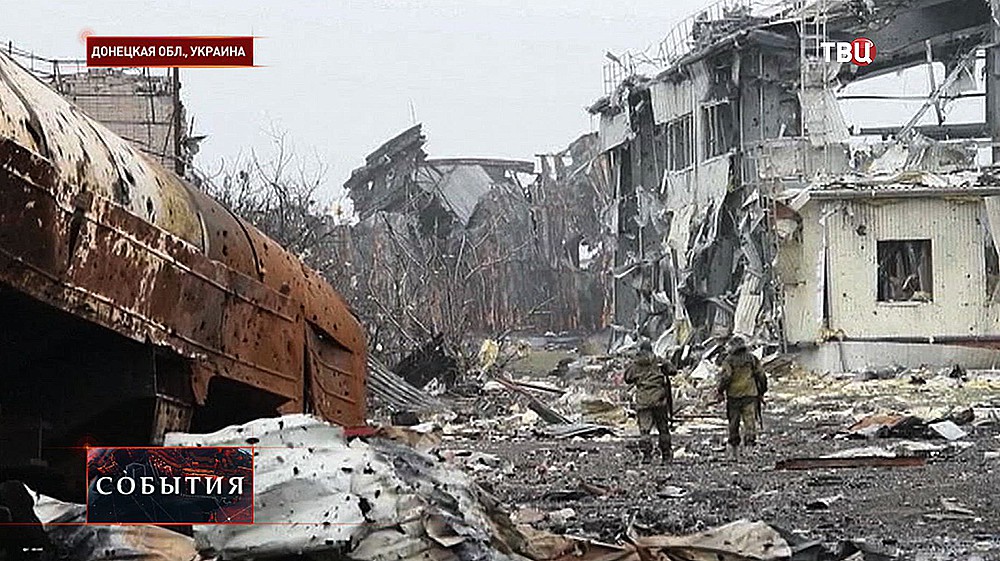 Последствия артобстрела в Донецке