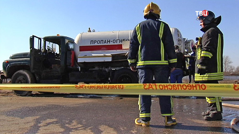 Газовоз попал в ДТП
