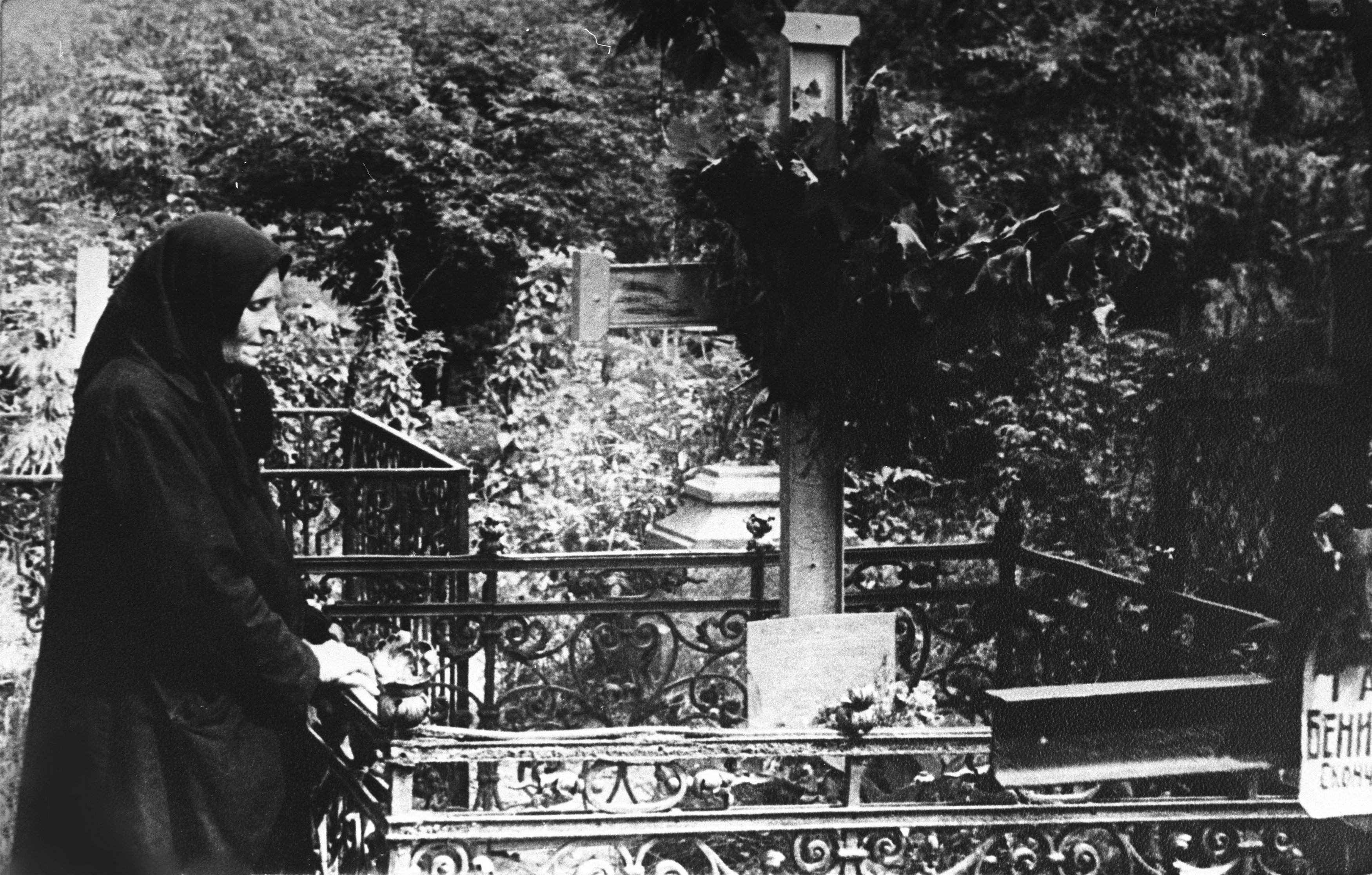 Мать Сергея Есенина на его могиле