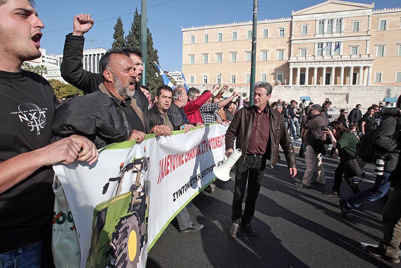 Митинг фермеров в Греции