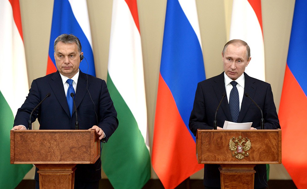 Президент России Владимир Путин и премьер-министр Венгрии Виктор Орбан Президент России Владимир Путин и премьер-министр Венгрии Виктор Орбан