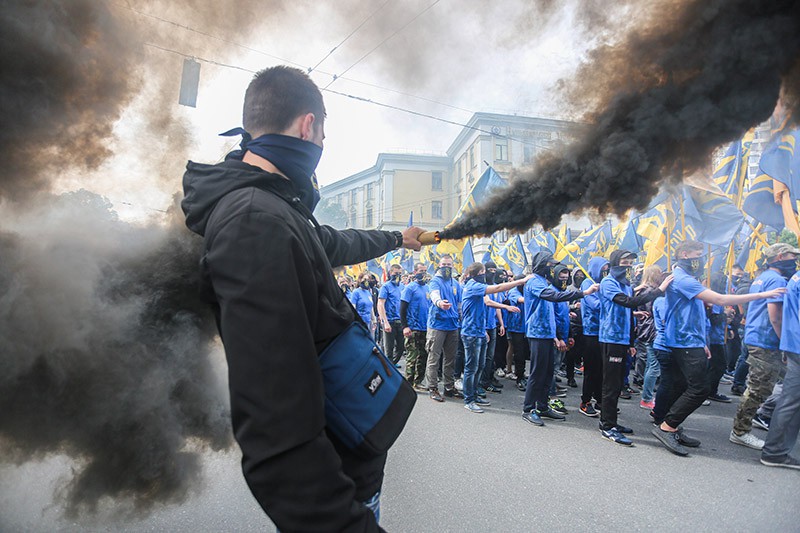 Акция протеста у здания Верховной Рады Украины