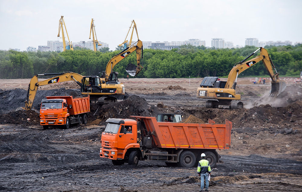 Строительство парка "Остров мечты" в Москве