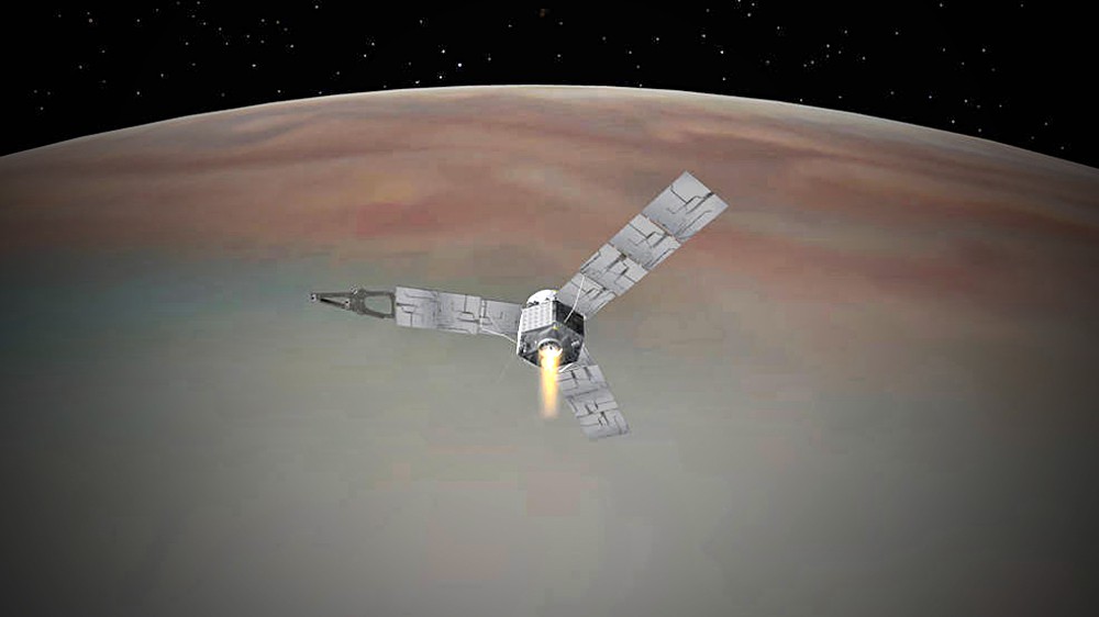 Зонд Juno на орбите Юпитера