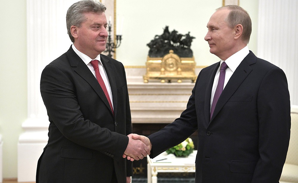 Президент России Владимир Путин и президент Македонии Гёрге Ивановым