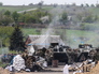 Украинские военные на блокпосту Украинские военные на блокпосту