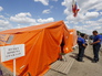 Палаточный пункт для украинских беженцев в Ростовской области Палаточный пункт для украинских беженцев в Ростовской области