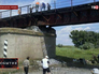 Последствия подрыва железнодорожного моста в Запорожской области Последствия подрыва железнодорожного моста в Запорожской области