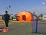 Палаточный пункт размещения беженцев в Донецке Ростовской области Палаточный пункт размещения беженцев в Донецке Ростовской области