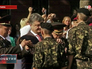Президент Украины Петр Порошенко поздравляет кадетов Президент Украины Петр Порошенко поздравляет кадетов