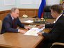Президент России Владимир Путин и Министр транспорта Максим Соколов Президент России Владимир Путин и Министр транспорта Максим Соколов