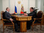 Президент России Владимир Путин и премьер-министр Дмитрий Медведев во время встречи Президент России Владимир Путин и премьер-министр Дмитрий Медведев во время встречи