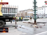 Установка новогодней ели на площади Луганска Установка новогодней ели на площади Луганска