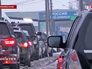 Автомобильная очередь на российско-украинской границе в Крыму Автомобильная очередь на российско-украинской границе в Крыму