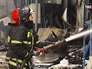 Пожарные на месте возгорания Пожарные на месте возгорания
