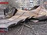 Последствия артобстрела в Донецке Последствия артобстрела в Донецке