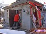 Разрушенный дом в результате ДТП Разрушенный дом в результате ДТП