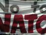 Растяжка митингующих. Надпись: "Нет НАТО" Растяжка митингующих. Надпись: "Нет НАТО"