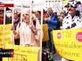 Акция протеста против торгового соглашения с США Акция протеста против торгового соглашения с США