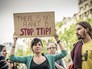Акция протеста против торгового соглашения с США Акция протеста против торгового соглашения с США