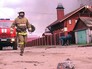 Пожарные на месте возгорания Пожарные на месте возгорания