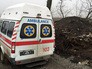Машина скорой помощи в зоне боевых действий на Донбассе Машина скорой помощи в зоне боевых действий на Донбассе