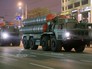 Колонна военной техники во время репетиции парада Победы в Калининграде Колонна военной техники во время репетиции парада Победы в Калининграде