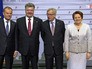 Дональд Туск, Пётр Порошенко, Лаймдота Страуюма и Жан-Клод Юнкер Дональд Туск, Пётр Порошенко, Лаймдота Страуюма и Жан-Клод Юнкер