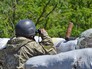 Украинские военные на блокпосту в Донбассе Украинские военные на блокпосту в Донбассе