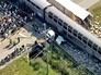 Последствия столкновения поезда с грузовиком в США Последствия столкновения поезда с грузовиком в США