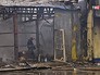 Последствия пожара в торговом павильоне Последствия пожара в торговом павильоне