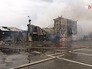 Сгоревший торговый павильон Сгоревший торговый павильон