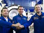 Участники основного экипажа МКС-45/46/ЭП-18 в составе (слева направо): космонавта Республики Казахстан Айдына Аимбетова, космонавта Роскосмоса Сергея Волкова и астронавта ЕКА Андреаса Могенсена во время комплексных экзаменационных тренировок Участники основного экипажа МКС-45/46/ЭП-18 в составе (слева направо): космонавта Республики Казахстан Айдына Аимбетова, космонавта Роскосмоса Сергея Волкова и астронавта ЕКА Андреаса Могенсена во время комплексных экзаменационных тренировок