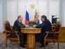 Президент России Владимир Путин и губернатор Новосибирской области Владимир Городецкий во время встречи Президент России Владимир Путин и губернатор Новосибирской области Владимир Городецкий во время встречи