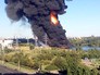 Горение нефтепродуктов на Москве-реке Горение нефтепродуктов на Москве-реке
