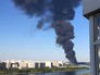 Горение нефтепродуктов на Москве-реке Горение нефтепродуктов на Москве-реке