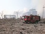 Последствия пожара на складе в Китае Последствия пожара на складе в Китае