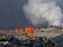 Работы на месте взрыва в Китае Работы на месте взрыва в Китае