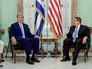 Госсекретарь США Джон Керри и министр иностранных дел Кубы Бруно Родригес Госсекретарь США Джон Керри и министр иностранных дел Кубы Бруно Родригес