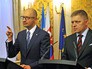 Премьер-министр Украины Арсений Яценюк и премьер министр Словакии Роберт Фицо Премьер-министр Украины Арсений Яценюк и премьер министр Словакии Роберт Фицо