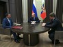 Президент России Владимир Путин, глава Чеченской Республики Рамзан Кадыров и глава Ингушетии Юнус-Бек Евкуров во время встречи Президент России Владимир Путин, глава Чеченской Республики Рамзан Кадыров и глава Ингушетии Юнус-Бек Евкуров во время встречи