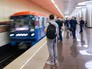 Пассажиры на открывшейся станции московского метрополитена "Котельники" Пассажиры на открывшейся станции московского метрополитена "Котельники"