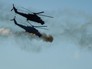 Вертолеты Ми-24 во время атаки Вертолеты Ми-24 во время атаки