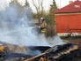 Пожарные ликвидируют последствия возгорания в посёлке Пожарные ликвидируют последствия возгорания в посёлке